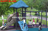 Terbaik Luar ruangan LLDPE Anak Set swing Childrens swing Set Kayu Untuk Amusement Park RKQ-5156A for sale